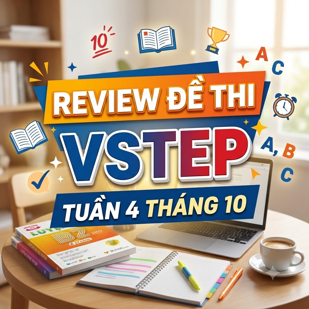 Review đề thi VSTEP B1, B2, C1 tuần 4 tháng 10